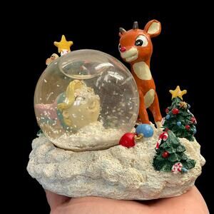 The Island of Misfit Toys Snow Globe Christmas Snowglobe Vintage w/ Box READ